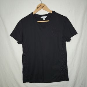 Calvin Klein Ladies Body Fit Short Sleeve Black Tee Shirt Size Small